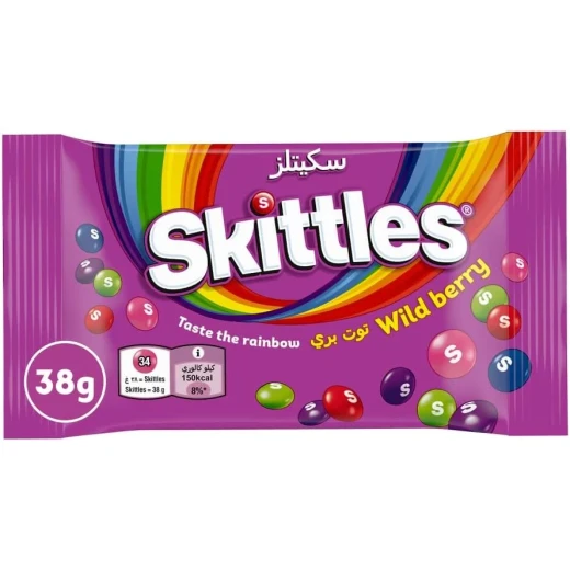 سكيتلز وايلد بيري بالشوكولاتة 38 جم، حلوى لذيذة بنكهة التوت البري مع الشوكولاتة، مثالية للاستمتاع بها كوجبة خفيفة أو لمشاركتها - Skittles - Image 2