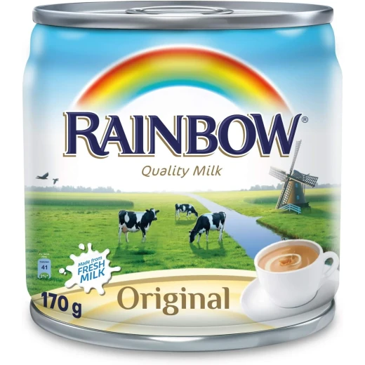 رينبو حليب مبخر مدعم بفيتامين د 170 جرام - Rainbow - Image 2