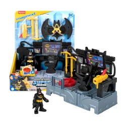 Imaginext DC Super Friends Bat Command Center Playset with Lights and Action for Preschool Kids