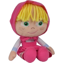 Masha and The Bear Rag Doll Plush Toy, Wool Hair, Standard Outfit, 3+ Years