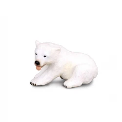 CollectA Realistic Polar Bear Cub Sitting Wildlife Toy 6cm Detailed Model for Educational Play and Collection Featuring Intricate Design and Durable Construction for Ages 3+