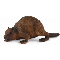 Collecta Realistic Beaver Figurine Detailed Animal Model Brown Color 3.3 Inch Long Life Like Design Collectible Toy Great Gift Idea For Kids And Adults 1:20 Scale