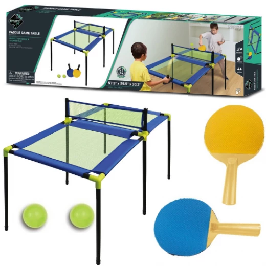 Ping Pong Table Tennis Set 6-in-1, Foldable Table, Net, Paddles, and Balls 146 L X 75 W X 77 H