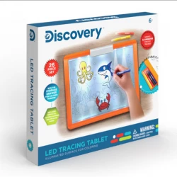 Discovery Kids LED Tracing Pad for Kids 8.5 x 11 Inch Light Box with Adjustable Brightness, Ideal for Art, Drawing, and Creative Learning, Portable Design