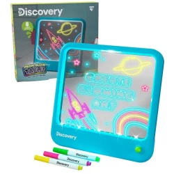 Discovery Kids Light Up Drawing Board STEM Educational Toy Neon Art Set