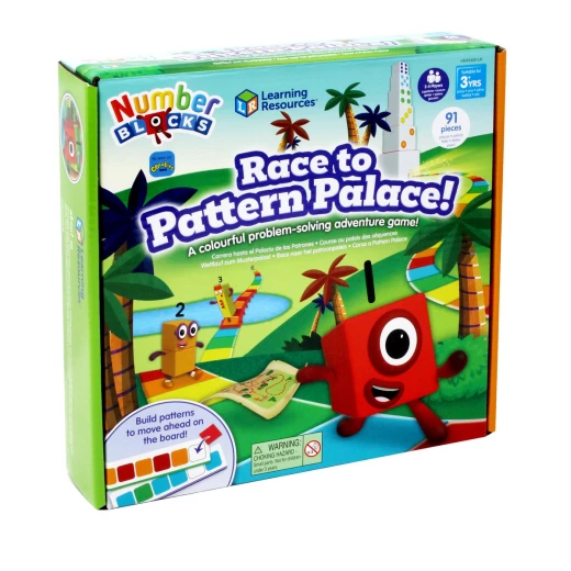 لعبة لوحة سباق قصر الأنماط من Numberblocks، لعبة رياضيات للأطفال بعمر 3 سنوات فما فوق