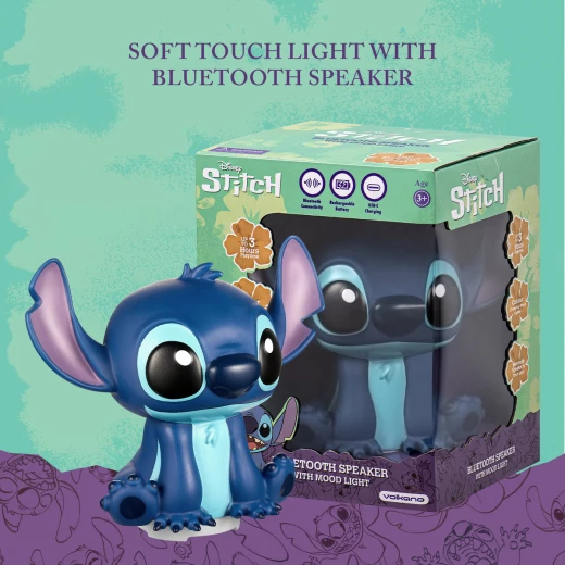 Disney Stitch Bluetooth Speaker Light, Soft Touch, Colorful, Portable, Office Desk Accessory Disney Stitch Bluetooth Speaker Light, Soft Touch, Colorful, Portable, Office Desk Accessory