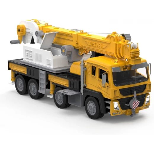 Driven by Battat Jumbo Crane Truck Toy, Extendable Arm, Lights and Sounds, 27 Inch Driven by Battat Jumbo Crane Truck Toy, Extendable Arm, Lights and Sounds, 27 Inch