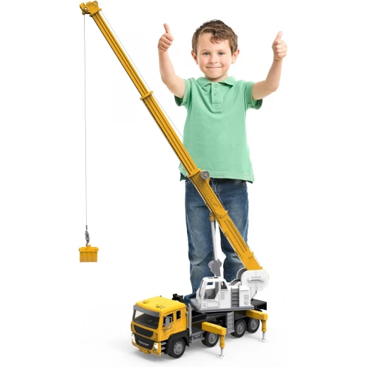 Driven by Battat Jumbo Crane Truck Toy, Extendable Arm, Lights and Sounds, 27 Inch - Driven - Image 4