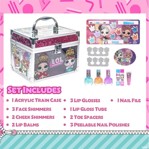 Townley Girl LOL Surprise Kids Makeup Kit, Washable Beauty Set, Multicolor - Image 5