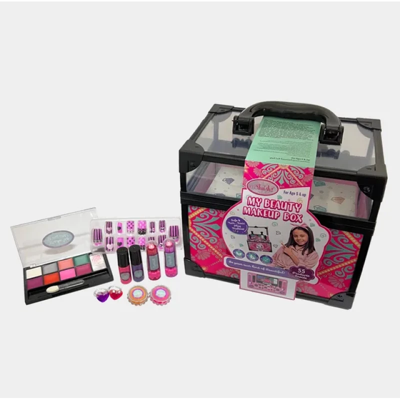 مجموعة مكياج لعب للأطفال من Little Cosmetics تضم أكثر من 25 قطعة مع مرآة وحقيبة حمل آمنة وغير سامة للأطفال الصغار بعمر 3 4 5 6 7 8 9 10 سنوات وأكثر هدية تعليمية ممتعة لعيد الميلاد