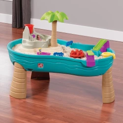 Step2 Splish Splash Seas Water Table, Kids Water Table Activity Sensory Playset, Summer Outdoor Toys, 9 Piece Water Toy Accessories, For Toddlers 1.5+ Years Old, Blue & Purple