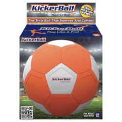 KickerBall Swerve Ball Soccer Ball Orange 1 Pack, Innovative Curved Ball Design for Enhanced Soccer Training and Gameplay, Great for Outdoor Play and Skill Development