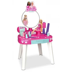 Barbie Vanity Set with Light and Sound, 12 Accessories, Pink, for Girls