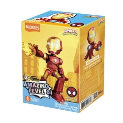 Blokees Spidey And Friends Amazing Level 01 Ironman Action Figure, Poseable, 3+ Years