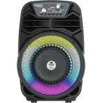 مكبر صوت iDance Groove 114 MK3 بلوتوث محمول مع كاريوكي، أسود/أبيض