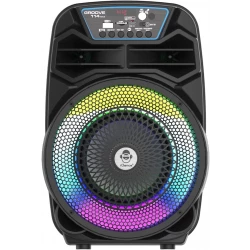 مكبر صوت iDance Groove 114 MK3 بلوتوث محمول مع كاريوكي، أسود/أبيض