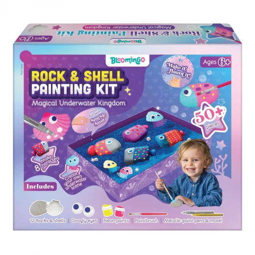 Bloomingo Rock Painting Kit Magical Underwater Kingdom Art Craft Set for Kids 6+ Years Bloomingo Rock Painting Kit Magical Underwater Kingdom Art Craft Set for Kids 6+ Years