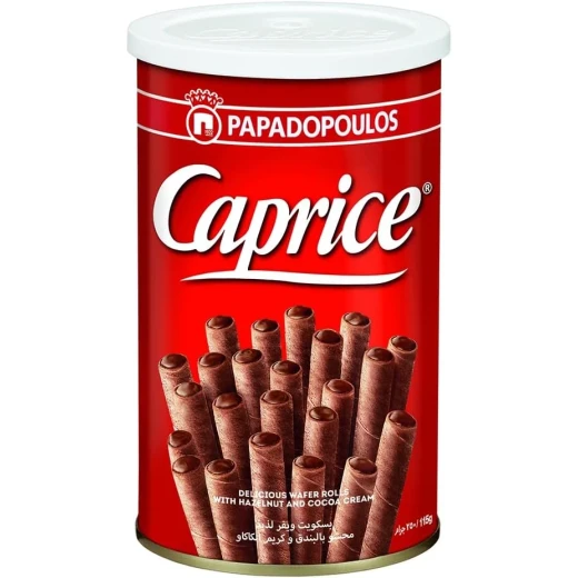 بابادوبولوس كابريس ويفر رولز كريمة البندق والكاكاو 115 جرام - Papadopoulos - Image 2