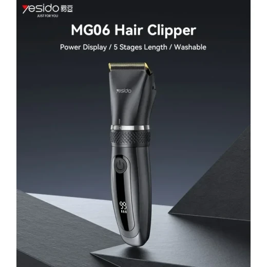 YESIDO MG06 Hair Clipper with Titanium Ceramic Blades 1200mAh Battery IPX5 YESIDO MG06 Hair Clipper with Titanium Ceramic Blades 1200mAh Battery IPX5