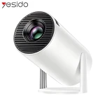 بروجكتور Yesido TV14 Mini أبيض بدقة HD 1280×720P، مع Bluetooth 5.0 وWiFi 6، جهاز عرض محمول مثالي للأفلام والألعاب والعروض المنزلية بجودة صورة واضحة واتصال سريع - يسيدو