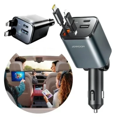 شاحن حائط يسيدو YESIDO Y71 بقوة 125 واط، 4 منافذ USB، مع كابل USB-C إلى Lightning بقدرة 65 واط، شاحن سريع للآيفون والأجهزة الذكية - يسيدو - Image 2