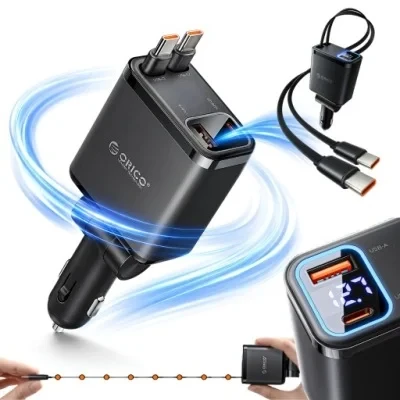 شاحن حائط يسيدو YESIDO Y71 بقوة 125 واط، 4 منافذ USB، مع كابل USB-C إلى Lightning بقدرة 65 واط، شاحن سريع للآيفون والأجهزة الذكية - يسيدو - Image 3