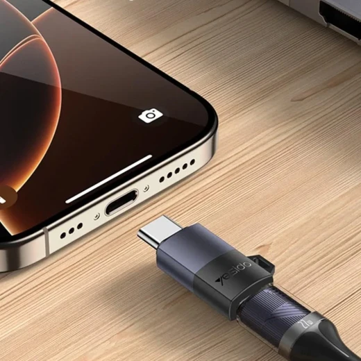 يسيدو محول GS28 Type-C إلى Lightning OTG شحن سريع 60 واط نقل 480 ميجابت في الثانية غلاف معدني - يسيدو - Image 3