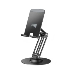 حامل مكتب يسيدو C300 للأجهزة من 4.7 إلى 7.2 بوصة، حامل هاتف وتابلت قابل للتعديل، تصميم عملي وثابت باللون الفضي، مناسب للمكتب والمنزل