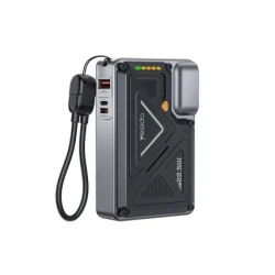 YESIDO YP89 Power Bank 10000mAh, 22.5W Fast Charging, Power Delivery PD and Qi Wireless Charging Support, Grey Portable Charger for Convenient Everyday Charging