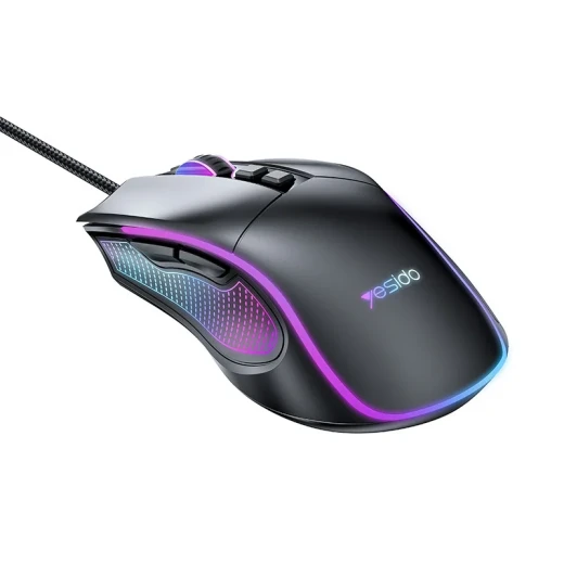 ماوس ألعاب سلكي يسيدو KB20 Max بدقة تصل إلى 7200 DPI، كابل USB بطول 1.1 متر، إضاءة RGB ملونة بتأثير تنفس، تصميم عملي للألعاب والاستخدام اليومي ماوس ألعاب سلكي يسيدو KB20 Max بدقة تصل إلى 7200 DPI، كابل USB بطول 1.1 متر، إضاءة RGB ملونة بتأثير تنفس، تصميم عملي للألعاب والاستخدام اليومي