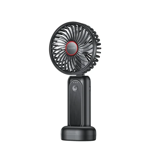Yesido YF10 3 Stages Of Speed Portable Mini Fan with Big Battery Power Bank Function Black Yesido YF10 3 Stages Of Speed Portable Mini Fan with Big Battery Power Bank Function Black
