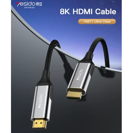 يسيدو HM11 كيبل تمديد 8K فائق الدقة 48 جيجابت في الثانية HDMI 2.1 1800 ملم خليط معدني من الألومنيوم PVC - يسيدو - Image 2