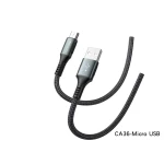 كابل بيانات USB 3.0 Micro من يسيدو CA36 بطول 1.2 متر، كابل شحن ونقل بيانات باللون الأسود، تصميم عملي للاستخدام مع الأجهزة المتوافقة - يسيدو
