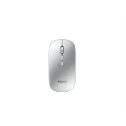 ماوس لاسلكي يسيدو KB15 Slim قابل لإعادة الشحن، اتصال 2.4 جيجاهرتز، تصميم نحيف وخفيف، باللون الفضي، فأرة عملية للكمبيوتر واللابتوب والاستخدام اليومي