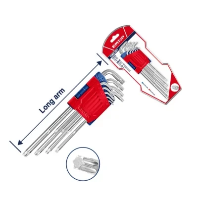 Emtop Industrial Long Torx Key Set Cr-V 9Pcs T10-T50 EHky3091 - Emtop - Image 2