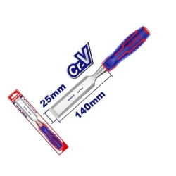 Emtop 25mm Wood Chisel with Heavy-Duty CR-V Steel Blade & Ergonomic Handle for Precision Carpentry & Woodworking (EWCL2501)