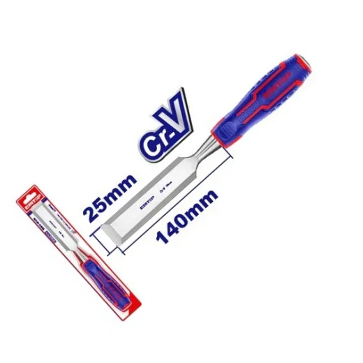 Emtop 25mm Wood Chisel with Heavy-Duty CR-V Steel Blade & Ergonomic Handle for Precision Carpentry & Woodworking (EWCL2501) Emtop 25mm Wood Chisel with Heavy-Duty CR-V Steel Blade & Ergonomic Handle for Precision Carpentry & Woodworking (EWCL2501)