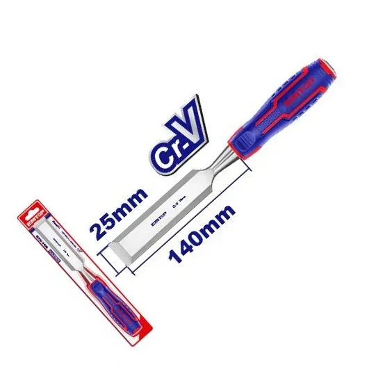 Emtop 25mm Wood Chisel with Heavy-Duty CR-V Steel Blade & Ergonomic Handle for Precision Carpentry & Woodworking (EWCL2501) - Emtop
