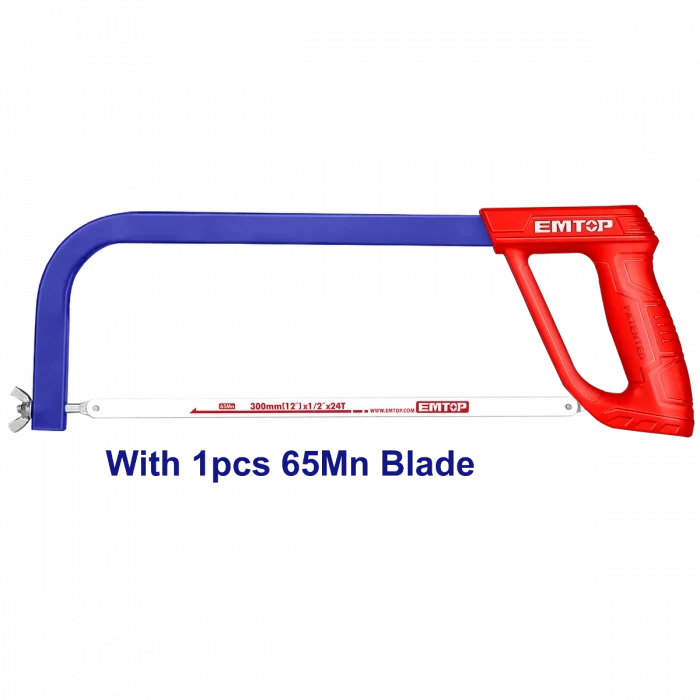 EMTOP 300mm Hacksaw Frame EHFE3001 with 65Mn Saw Blade - Emtop