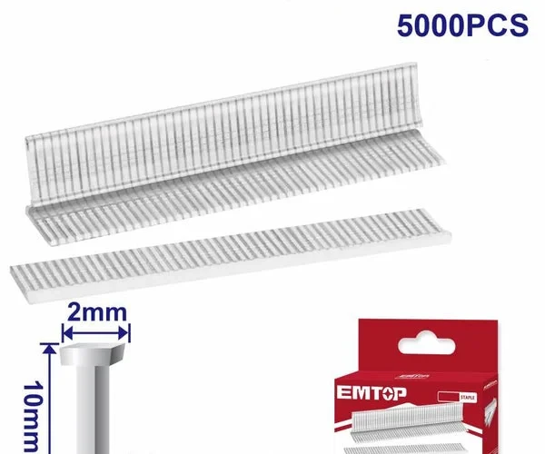 EMTOP 10mm Upholstery Staple Nails - 5000 Pieces ENAL0310 - Emtop