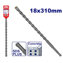 ريشة حفر إيمتوب SDS بلس 18×310 مم EHDR11805 – لقمة حفر طويلة ومتينة للخرسانة والطوب والحجر، مناسبة لمطارق الحفر وأعمال البناء والتركيب والصيانة