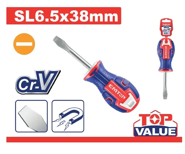 EMTOP ESDRSL6038 Small Size Screwdriver – Compact Precision Hand Tool for Tightening and Loosening Screws, Ideal for Detailed Work, Assembly, Repair, Maintenance & DIY Applications - Emtop