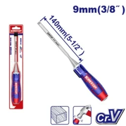 EMTOP 9mm Precision Wood Chisel with Cr-V Steel Blade & Ergonomic Handle for Detailed Carving & Woodworking (EWCL0901)
