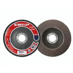 أقراص صنفرة للمعادن إيمتوب EFDS1155 مقاس 115 مم بدرجتي خشونة P40 وP80 – أقراص صنفرة متينة لإزالة الصدأ والدهان وتنعيم الأسطح المعدنية، مناسبة للجلاخات وأعمال الورش والصيانة والتصنيع