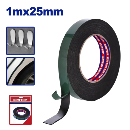 إمتوب شريط فوم IXPE مزدوج الجوانب 25 ملم × 1 ملم × 1 متر إمتوب شريط فوم IXPE مزدوج الجوانب 25 ملم × 1 ملم × 1 متر
