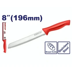 EMTOP EMKK1183 8-inch Stainless Steel Serrated Bread Knife