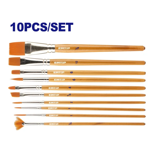 Emtop Set De Pinceles Artisticos 10 Pzs Emxa1K10 Emtop Set De Pinceles Artisticos 10 Pzs Emxa1K10