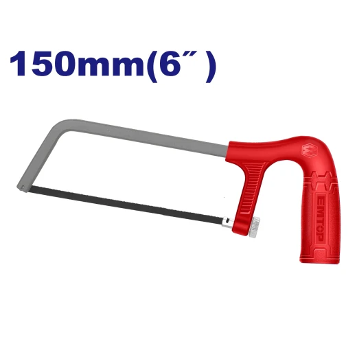 EMTOP Mini Hacksaw 150mm EHFE2105 with Ergonomic ABS Handle, Compact Design for Precision Cuts in Tight Spaces, Ideal for DIY & Mechanics EMTOP Mini Hacksaw 150mm EHFE2105 with Ergonomic ABS Handle, Compact Design for Precision Cuts in Tight Spaces, Ideal for DIY & Mechanics