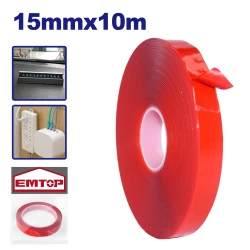 إمتوب شريط لاصق مزدوج الوجه 15 ملم × 10 متر × 1 ملم EMPN9E1015